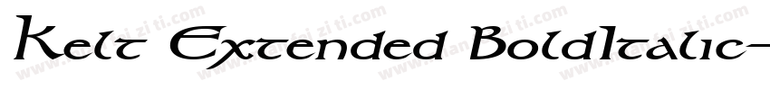 Kelt Extended BoldItalic字体转换